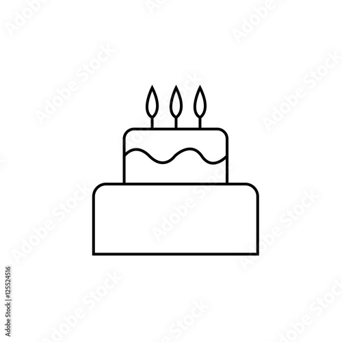 cake outline icon illustration