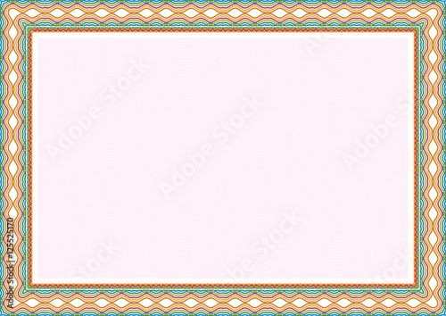Colorful Frame / Border, suitable for Certificate of Achievement, education, awards, wedding 