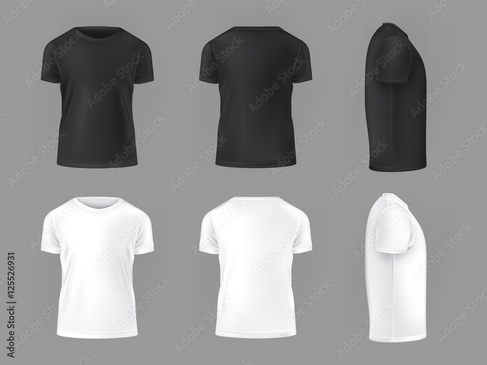 Vector set template of male T-shirts - obrazy, fototapety, plakaty 