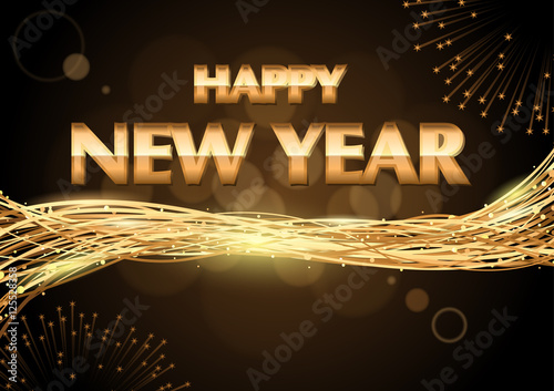 Happy New Year Greeting ove...