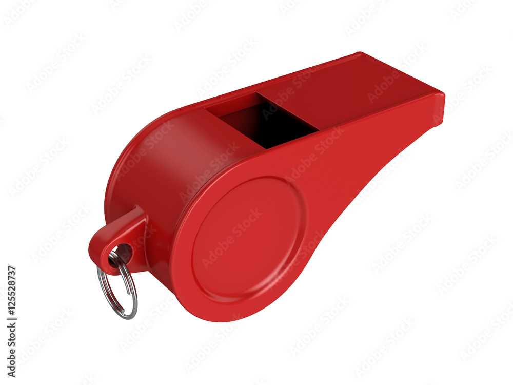 Whistle Isolated on White Background, 3D rendering