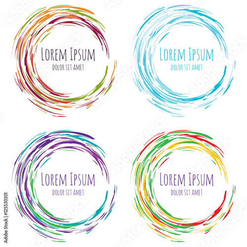 Vector abstract round frames with your text