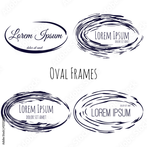 Vector oval frames for your design. 