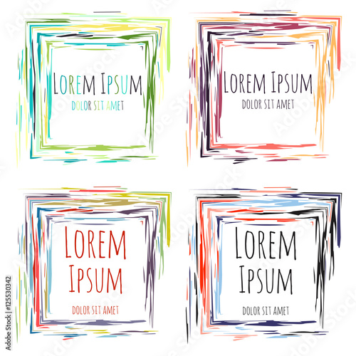 Vector abstract square frames for your design with your text