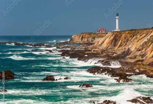 Point Arena Lighthouse on Northern California Coast photo