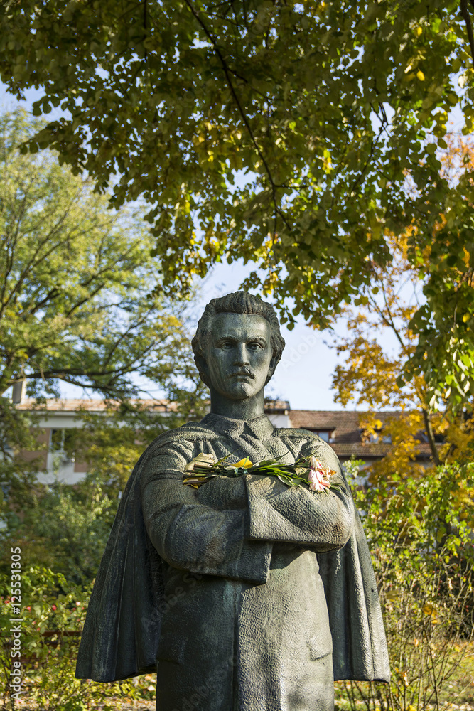 Statue in the Botanical Garden in Cluj Napoca, Transylvania, Romania