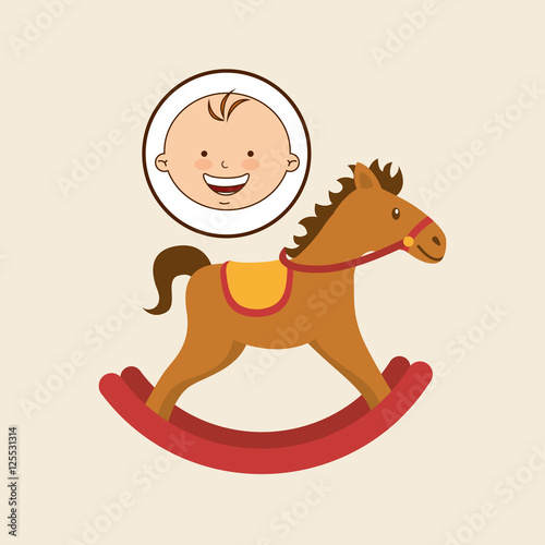 happy baby toy design graphic vector illustration eps 10