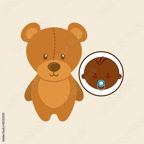 cute baby afro toy design vector illustration eps 10