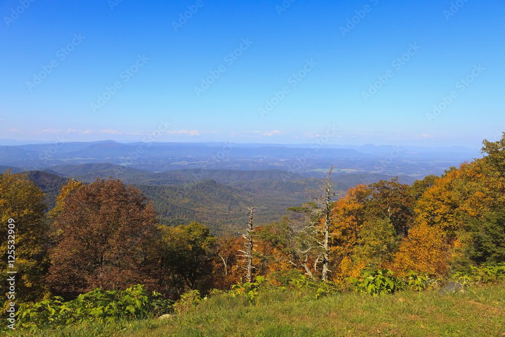 Arnold Valley in Virginia from the Blue Ridge Parkway in the fall