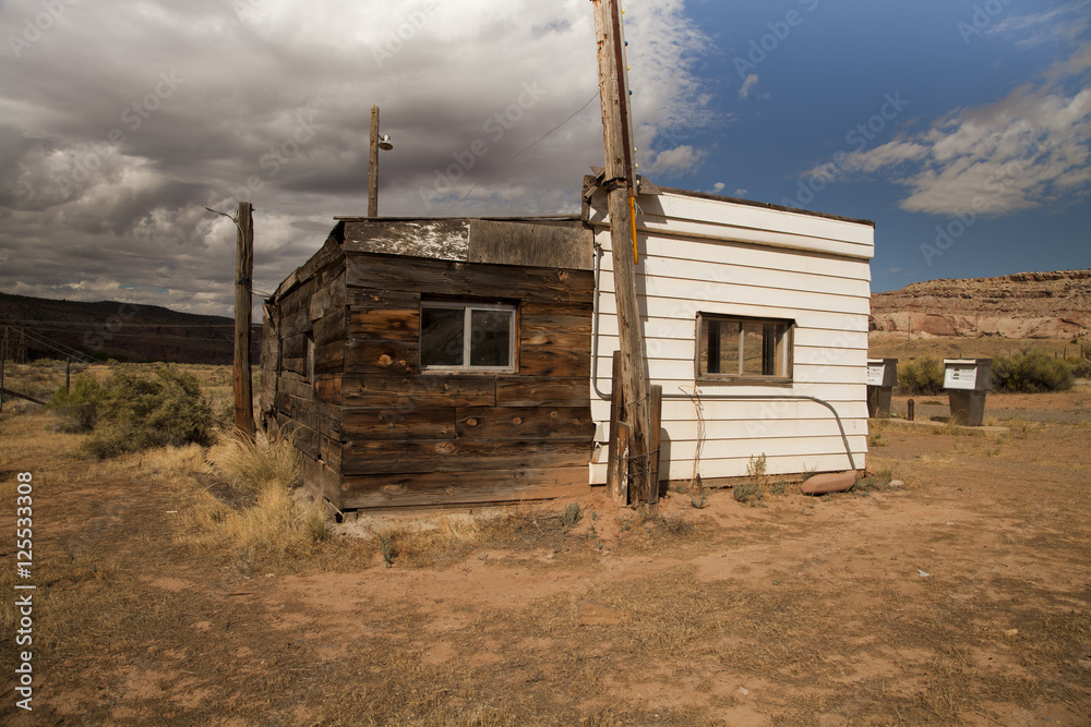 Abandoned gas station on highway 128 in Utah Abandoned gas station on highway 128 in Utah