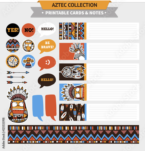 Aztec printable set