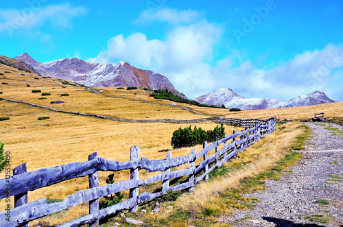 panorama of the valleys of Lazfons South Tyrol, Italy photo