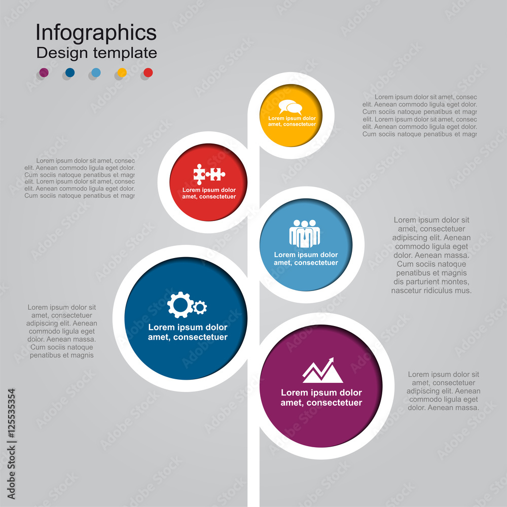 Infographic template with elements and icons. Vector illustration Infographic template with elements and icons. Vector illustration