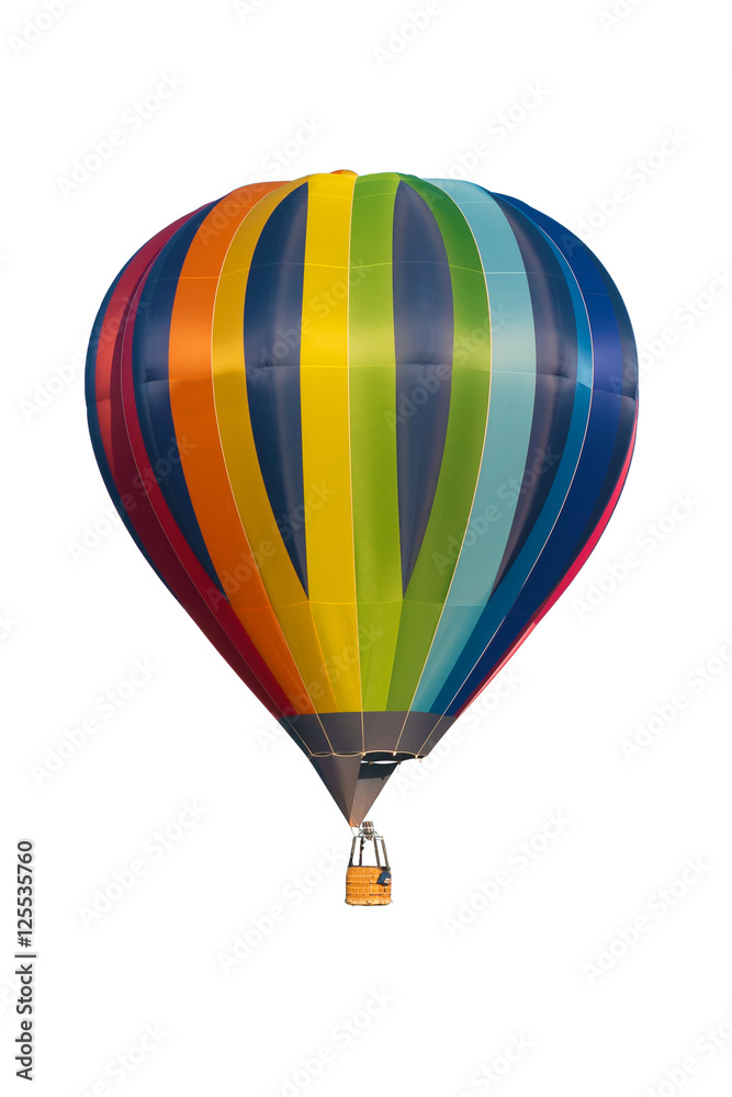 Fototapeta premium multicolored hot air balloon isolated on white background