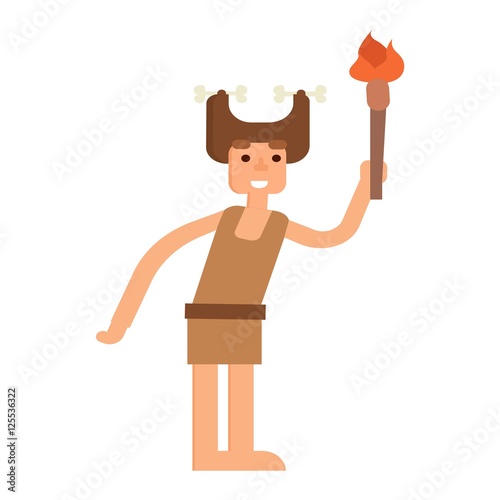 Caveman primitive stone age people