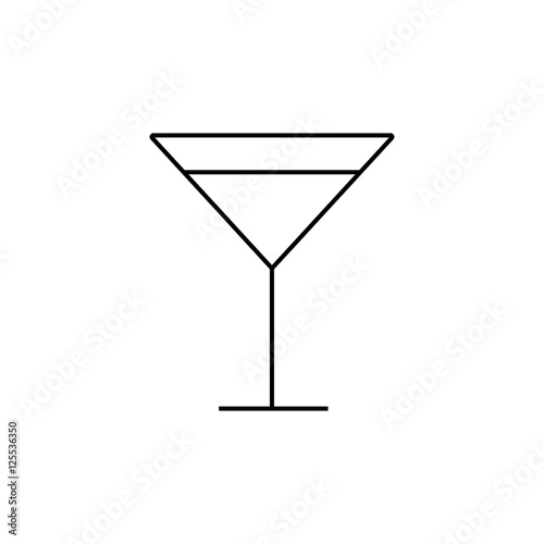 cocktail outline icon illustration
