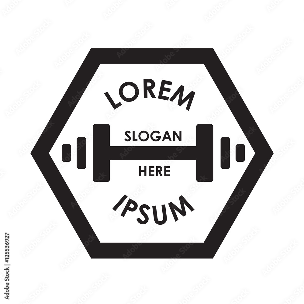 Barbell Logo Concept Design Barbell Logo Concept Design