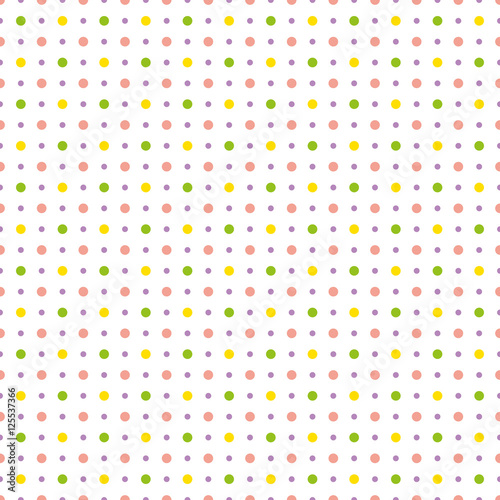 Pattern with colorful polka dots. Vector illustration.