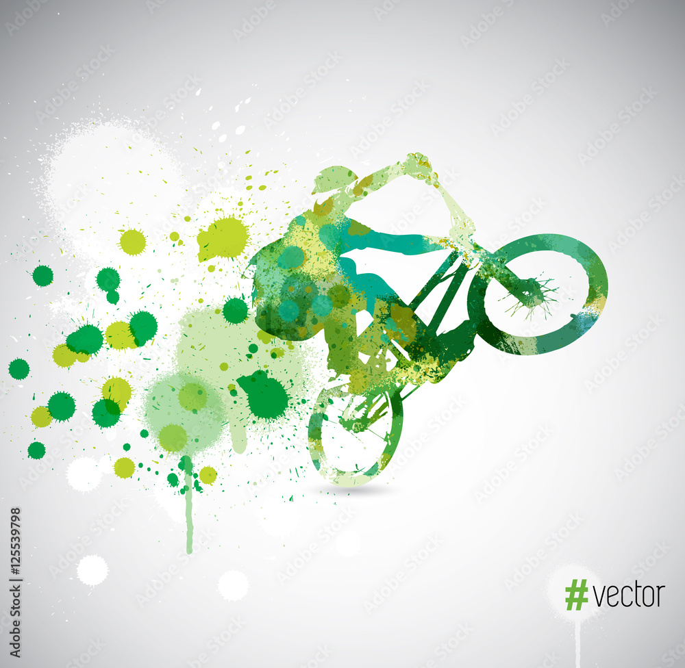Plakat BMX. Sport vector illustration