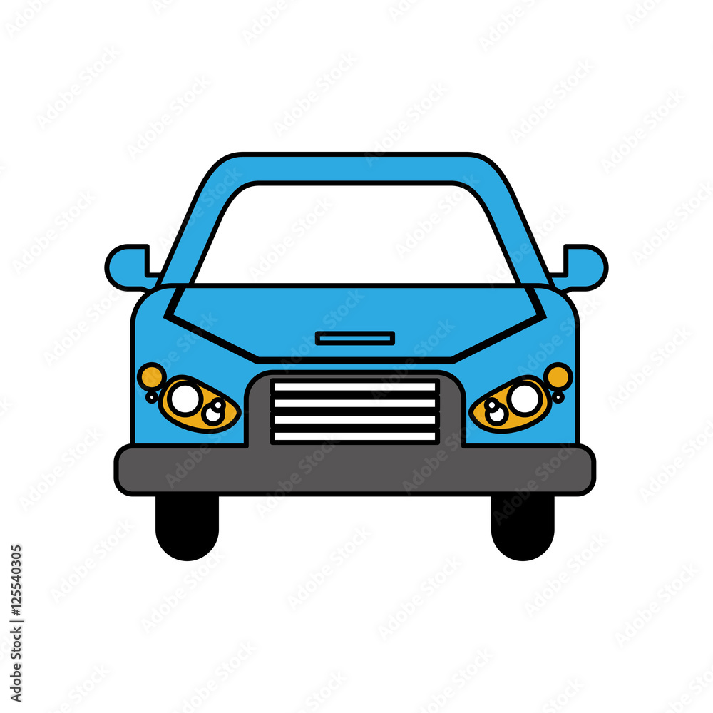 car vehicle icon. Automobile auto transportation and transport theme. Isolated design. Vector illustration