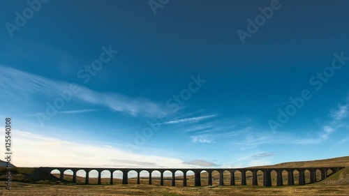 Ribblehead Viaduct, timelapse photo