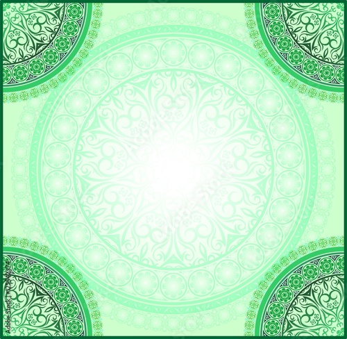 Green Batik Circle Cover
