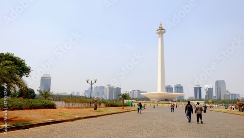 National Monument (Monas) at daylight, this is one of iconic monument in Jakarta, Indonesia