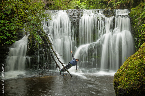 Yoga In Waterfall