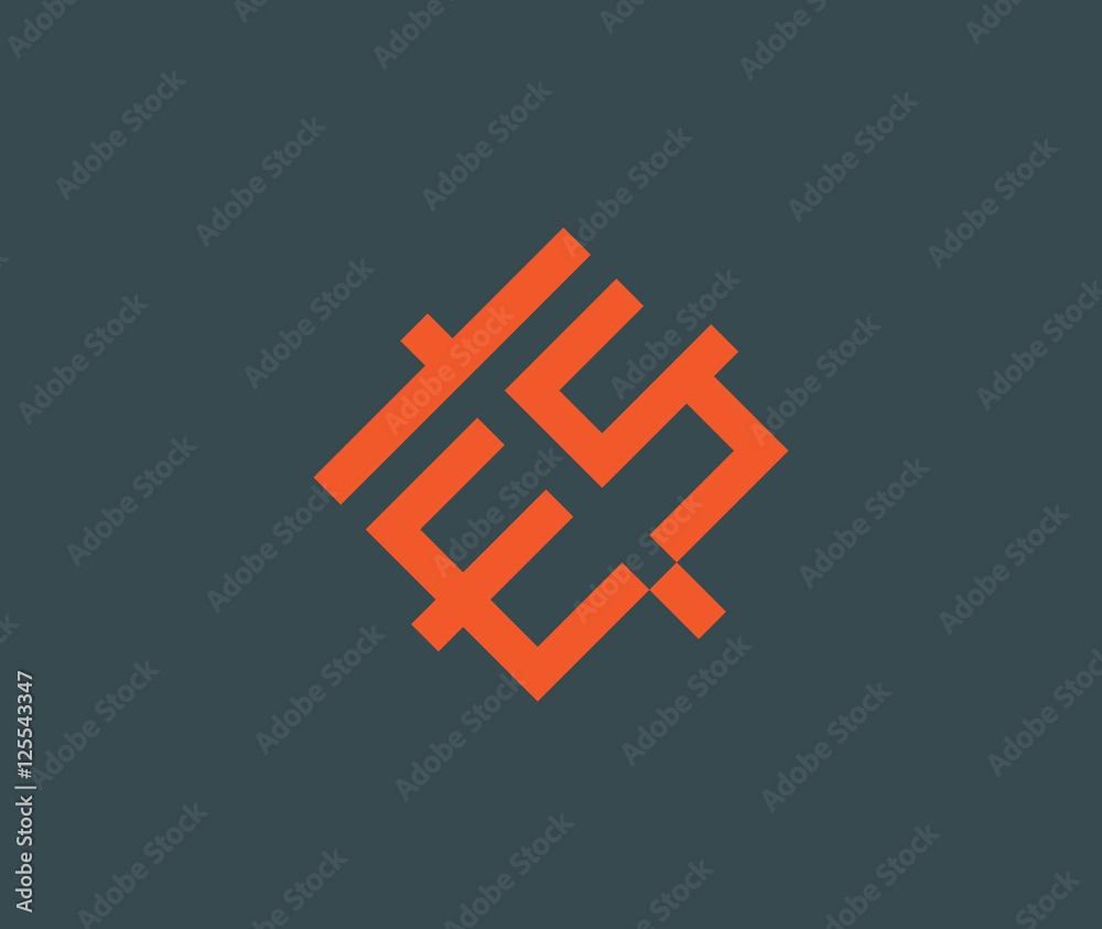 Obraz premium ES Logo Monogram