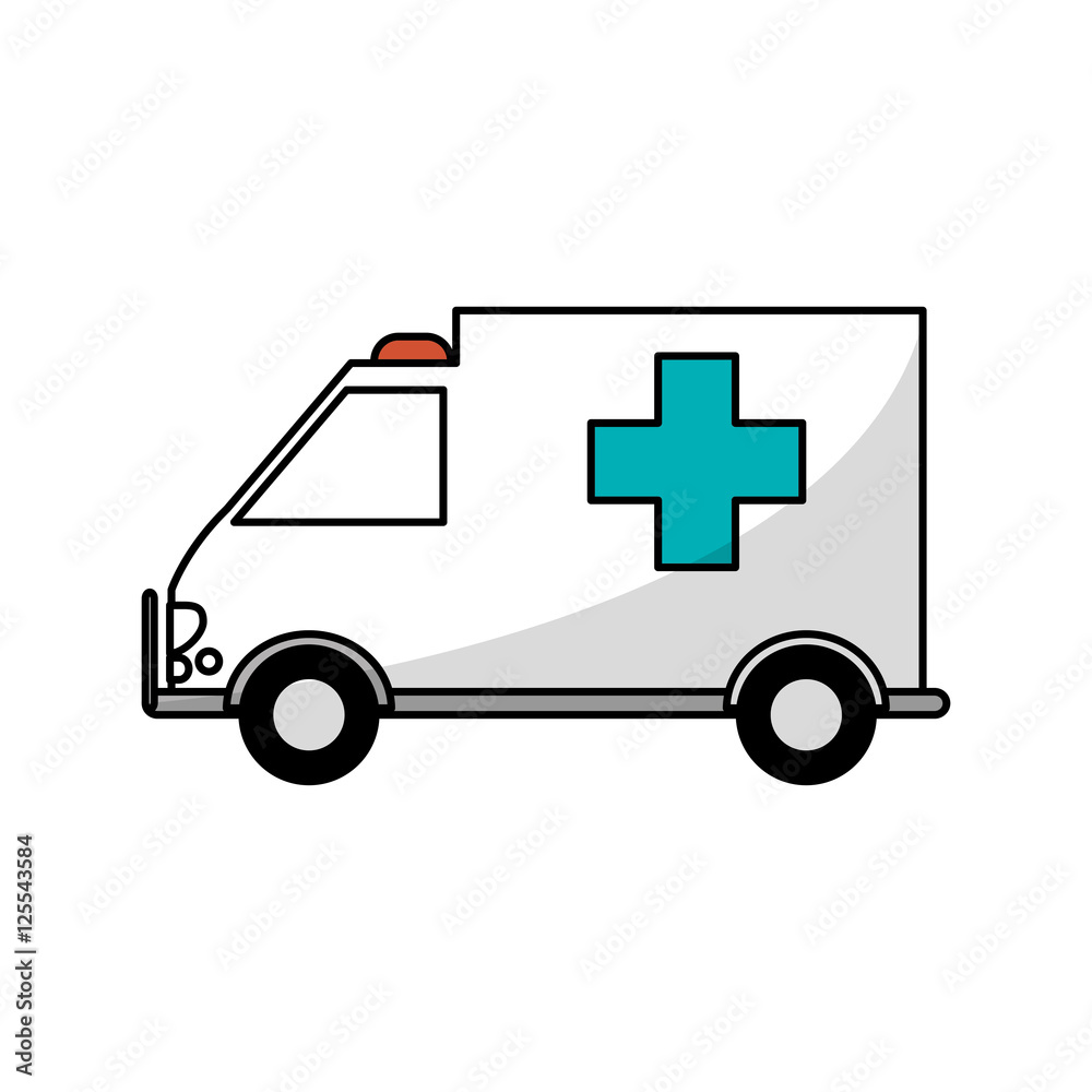 Ambulance icon. Medical and health care theme. Isolated design. Vector illustration Ambulance icon. Medical and health care theme. Isolated design. Vector illustration
