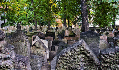 Photography Jewish cemetery in Prague