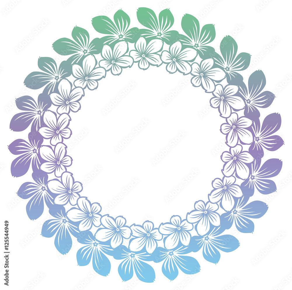 Round decorative gradient frame. Round decorative gradient frame.