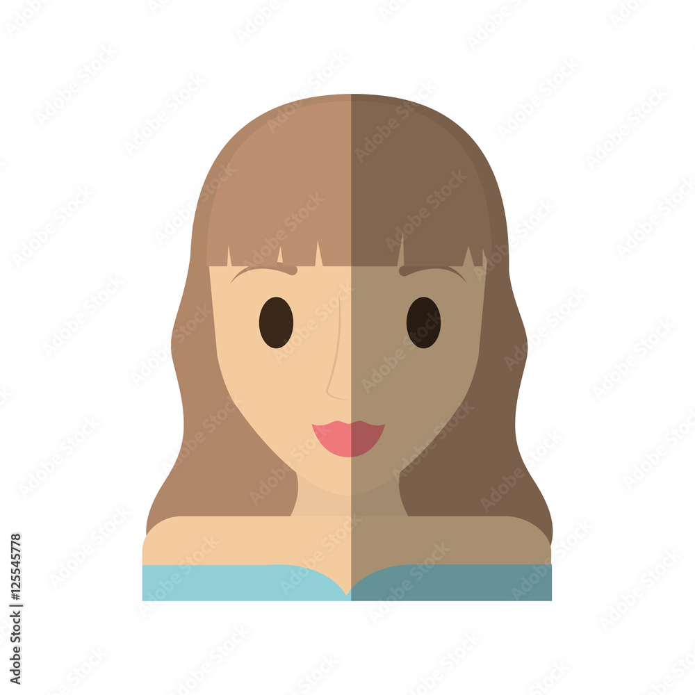 woman female girl isolated icon vector illustration design