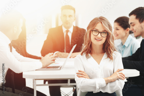 Young woman in business mee...