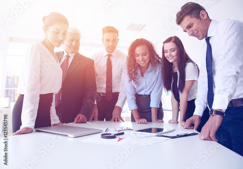 Group of business people in...