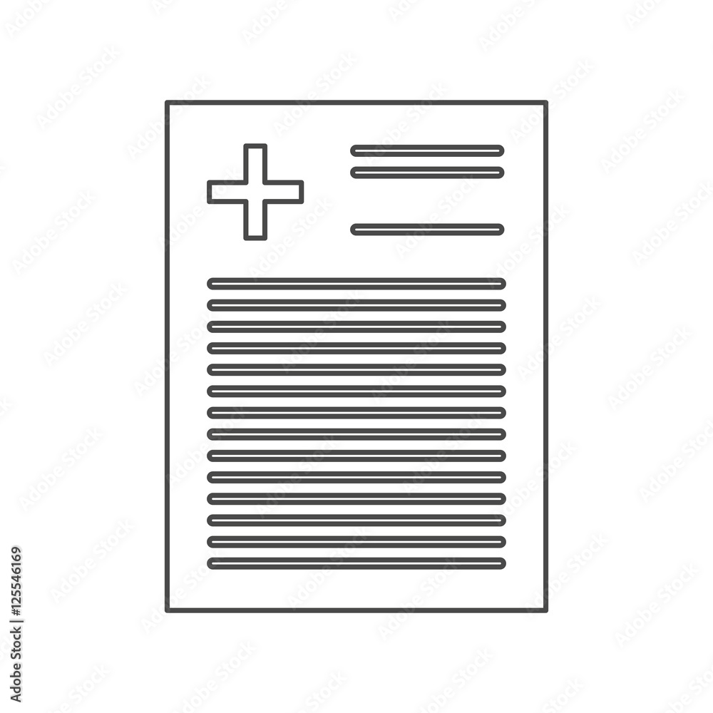 Medical history icon. Medical and health care theme. Isolated design. Vector illustration Medical history icon. Medical and health care theme. Isolated design. Vector illustration