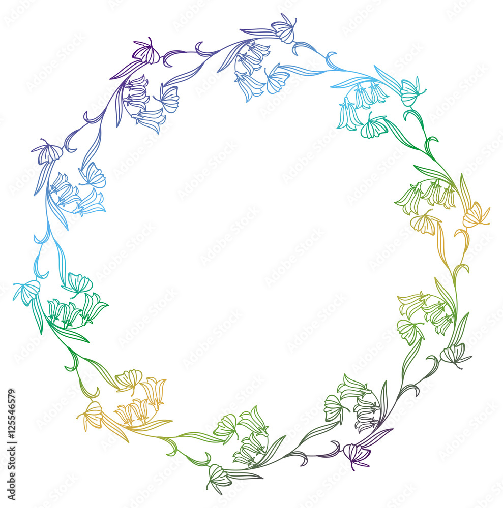 Obraz premium Decorative gradient frame with empty space for text or picture.