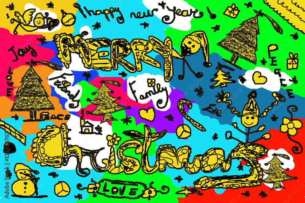 Obraz premium Cheerful Christmas card