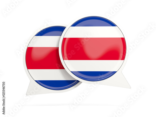 Free Download Flag of costa rica, round chat icon - GFXLoad