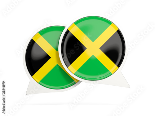 Free Download Flag of jamaica, round chat icon - GFXLoad