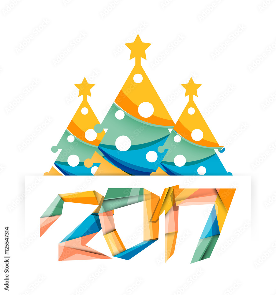 Happy New Year and Chrismas holiday greeting card elements Happy New Year and Chrismas holiday greeting card elements