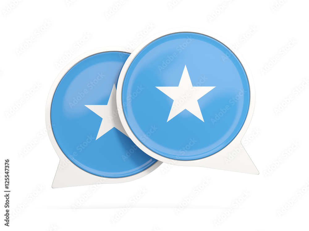 Flag of somalia, round chat icon Flag of somalia, round chat icon