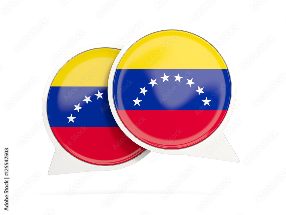 Flag of venezuela, round chat icon Flag of venezuela, round chat icon