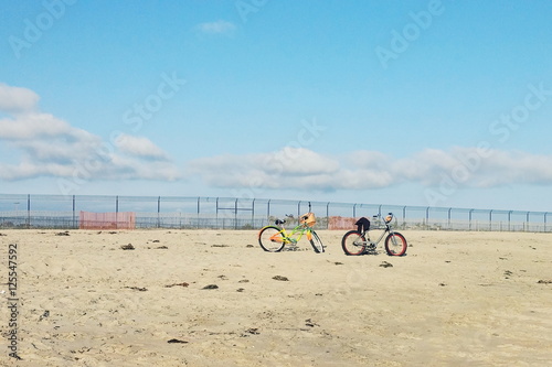 Bikes on the beach