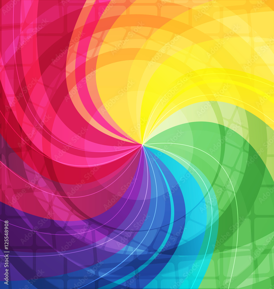 Obraz premium Rainbow bright background with rays