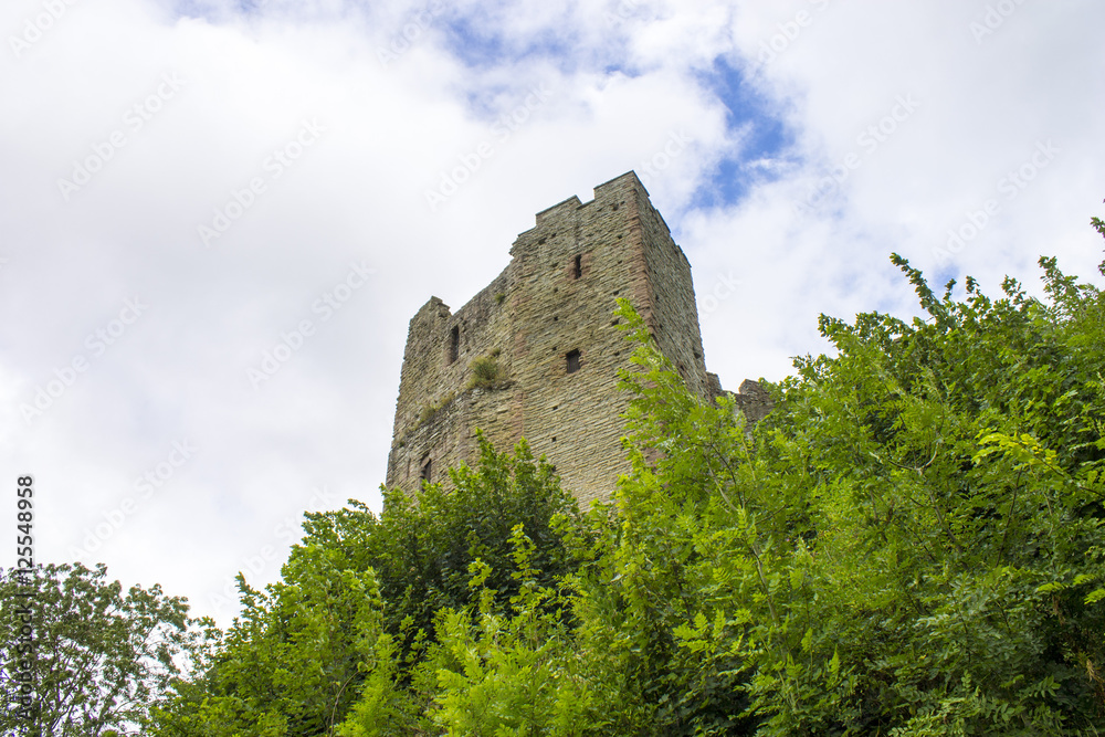 Castle Wall in Ludlow, England
