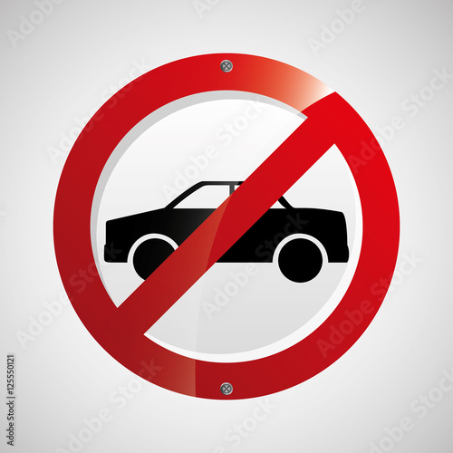 prohibited traffic sign round icon design vector illustration eps 10