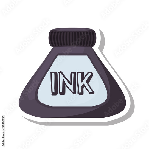 ink bottle isolated icon vector illustration design