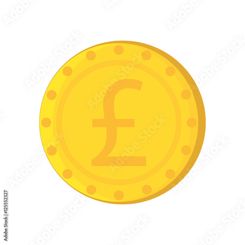 pound sterling coin isolated icon vector illustration design