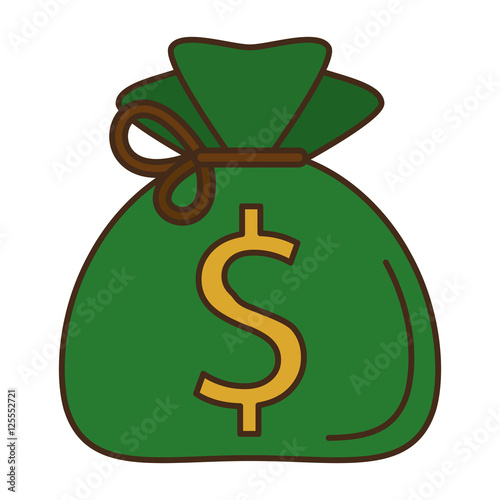 money bag isolated icon vector illustration design